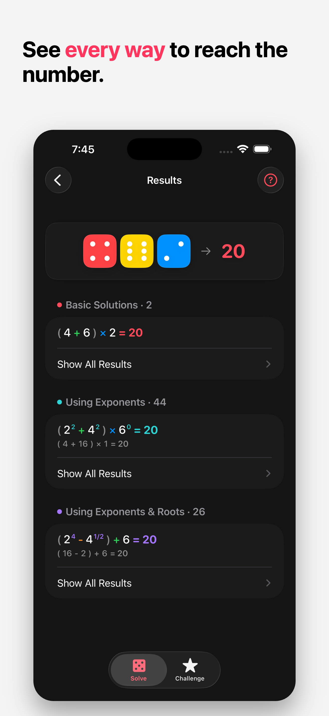 NumberBuilder screenshot